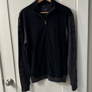 Armani Exchange Men's Black Zip-Up Sweater